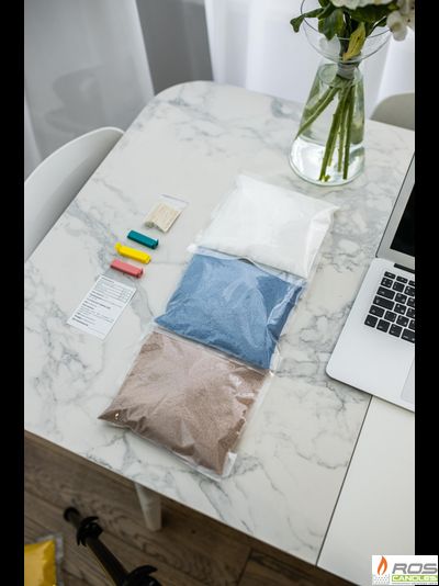 Набор цветных свечей: голубые "Голубой" - 1кг; бежевые "Бежевый" - 1кг; белые "Бизнес" - 1кг