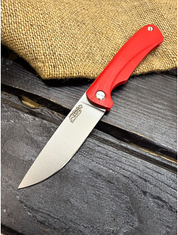 Фрикционный складной нож Микрос+ сталь VG-10, рукоять G10, цвет красный