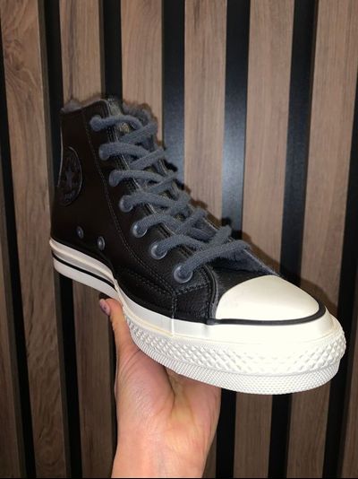 Кеды Converse Chuck 70 черные зимние с мехом