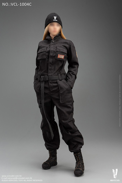 Женский комплект с комбинезоном (черный) 1/6 Work-Wear Set (Black) (VCL-1004C) - VERYCOOL