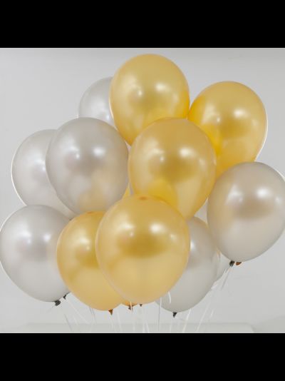 Гелиевые шары Золотые и Серебрянные на assorti123.ru