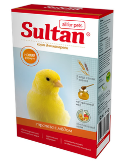 Sultan для канареек "Трапеза с мёдом" 0,4 кг