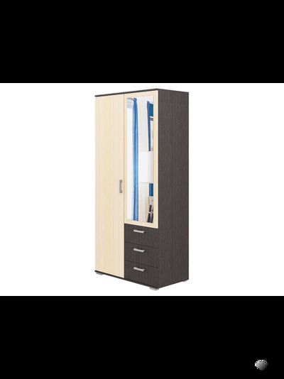 Шон-14 шкаф двухдверный распашной Венге/Дуб молочный