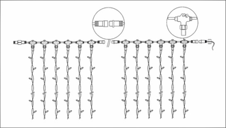 Гирлянда уличная светодиодная "Занавес" размер 2х3 белый холодный свет