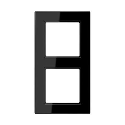 Jung A5582BFSW рамка 2 пост, цвет блестящий черный