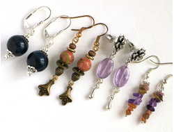 Серьги из натуральных камней