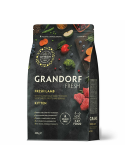 Grandorf Fresh для котят с ягненком и бататом, 400 г