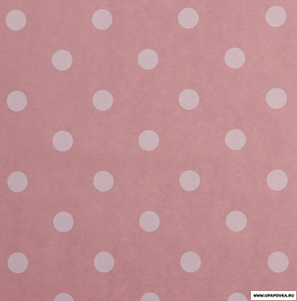 Бумага упаковочная крафт "Горох на розовом", 0,6 х 10 м
