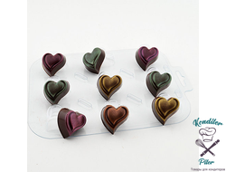 Конфеты Сердечки пластиковая форма