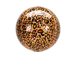 Шар фольгированный Сфера леопард