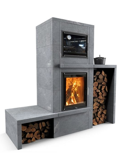 Камин Теплый Камень HERITAGE VII-2P (банкетка слева)