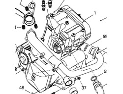 Двигатель ROTAX 654 оригинальный BRP 707000214 / 707000023/ 707000164 для BRP Can-Am DS 650 (2001-2007) (Rotax 4 Strokes Engine <<654>> 7404)