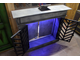 Big fireplace with metal cage