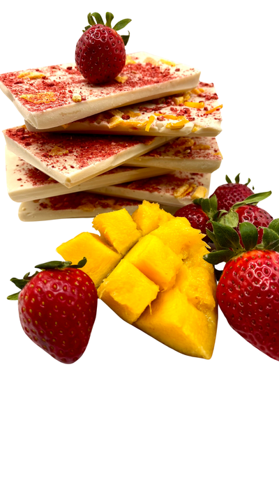 Белый шоколад манго-клубника