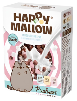 Cухой завтрак с мягким маршмеллоу HAPPY MALLOW PUSHEEN 240гр (10)