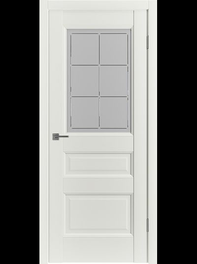 Дверь Эмалекс 3 Midwhite со стеклом