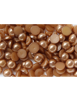 Полубусины 6 мм, цвет коричневый