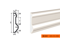 Фасадный молдинг из пенополистирола с покрытием LEPNINAPLAST (Лепнинапласт)  МВ-200/1