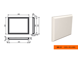 Фасадный Боссаж (Руст) из пенополистирола с покрытием LEPNINAPLAST(Лепнинапласт) БВ-1/1