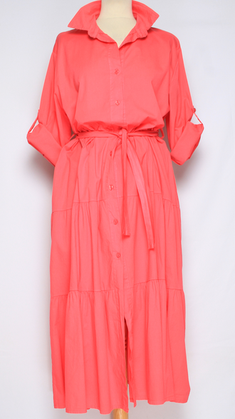 Платье - рубашка "ЯРУСЫ" малина, чёрное до р.50