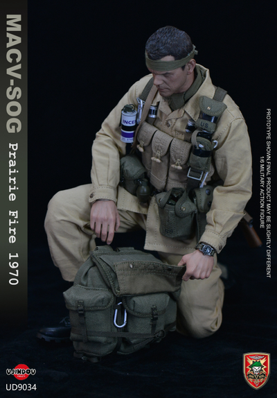 Боец спецназа MACV-SOG 1970 (война во Вьетнаме) - Коллекционная ФИГУРКА 1/6 MACV-SOG Prairie Fire 1970 (UD9034) - UJINDOU