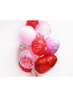 Набор воздушных шаров "Сюрприз для любимых" воздушные шары с гелием в Краснодаре купить круглосуточн
