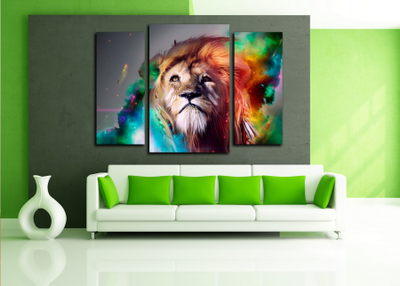 Модульная картина "Король джунглей"