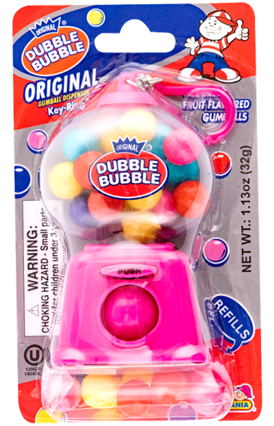 Кидсмания Double Bouble Key Ring Дабл Бабл Мини Брелок 32 гр (12 шт)
