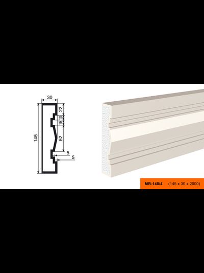 Фасадный молдинг из пенополистирола с покрытием LEPNINAPLAST (Лепнинапласт)  МВ-145/4