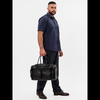 Кожаная дорожная сумка Bufaloro black (арт. 4012-01)