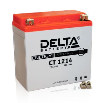 Аккумулятор Delta CT 1214 (YTX14-BS, YTX14H-BS, YTX16-BS, YB16B-A)