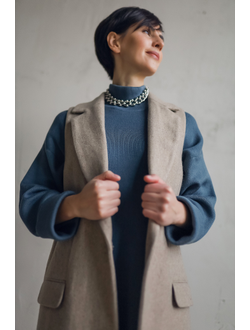 Жилет из шерсти (песочный)