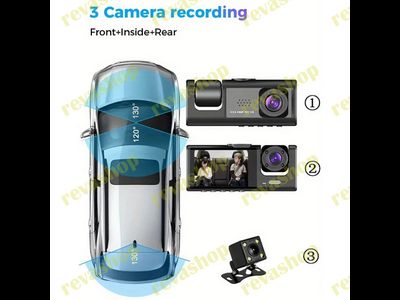 Видеорегистратор 3в1 с камерой запись салона и камерой парковки заднего вида Black Box Traffic Recorder