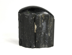 Турмалин чёрный шерл, кристалл стоячий, полированная верхушка, Бразилия (39*33*18 мм, 50 г) №29740