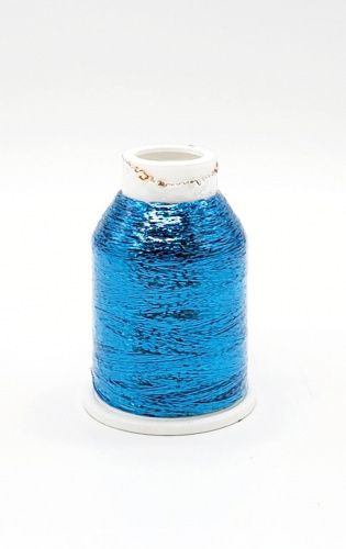 Бирюзово-голубой арт.407 60% Купро 40% Металлик 20г/700м