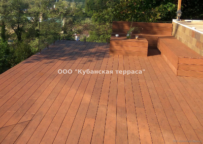 Террасная доска BRUGGAN MULTICOLOR полнотелая Cedar