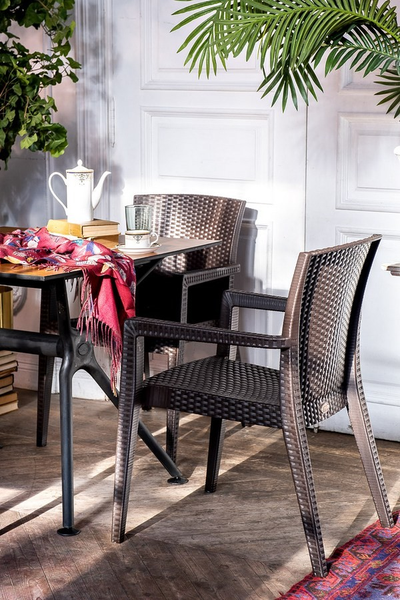 Обеденный комплект Modus темно-коричневый на 6 персон