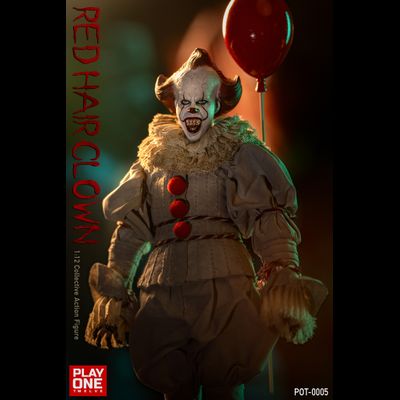 ПРЕДЗАКАЗ - Пеннивайз (Билл Скарсгард, "Оно")  - Коллекционная фигурка 1/12 SCALE Red Hair Clown (POT-0005) - Play One twelve ?ЦЕНА: 12400 РУБ.?