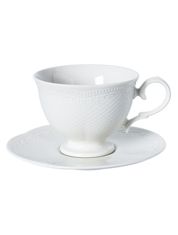 Кофейная пара 100 мл белая d 6,8 см h6 см Aristocrat