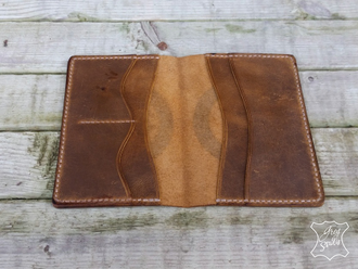 обложка на паспорт из кожи, кожаные аксессуары ручной работы, кожаная обложка, обложка на заказ