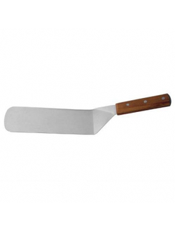 Лопатка 36 см изогнутая рабочая часть с деревянной ручкой 19*7 см, нержавеющая сталь