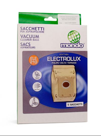 Комплект бумажных мешков 5 шт для пылесосов Philips, Electrolux E200
