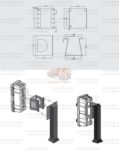 кронштейн  88040 монтаж
