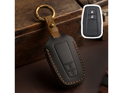 Кожаный чехол для смарт ключа тойота в форме пирамидки с 2 кнопками