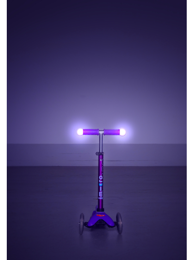 Самокат Mini Micro Deluxe Magic сиреневый LED