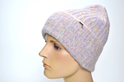 Визио итальянская шапка с отворотом розового цвета