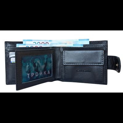 Кожаное портмоне Arrone black (арт. 7411-01)