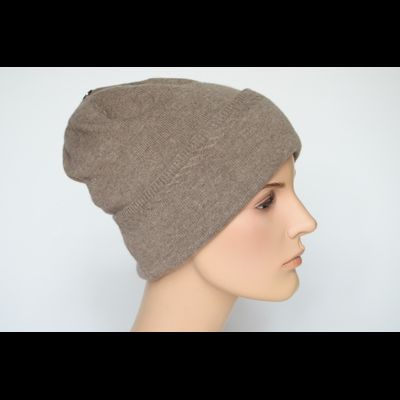 Шапка из кашемира с отворотом Италия Vizio 1104 CRY ореховая