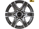 Комплект дисков R15 6,0J ET+33 6*139,7 Sakura Wheels 4156 Темно-серый с полировкой (№ 359)