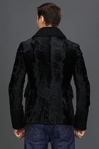 Шуба куртка  мужская зимняя , натуральный мех каракуль арт. Ми-007